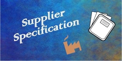 supplier specification